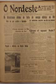 Página do jornal O Nordeste de setembro de 1953