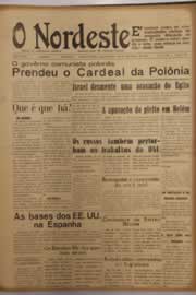 Página do jornal O Nordeste de setembro de 1953