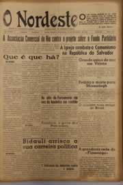 Página do jornal O Nordeste de novembro de 1953