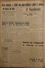 Página do jornal O Nordeste de janeiro de 1954