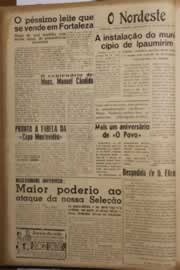 Página do jornal O Nordeste de janeiro de 1954