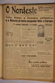 Página do jornal O Nordeste de abril de 1954