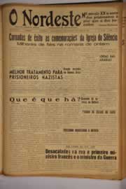 Página do jornal O Nordeste de abril de 1954