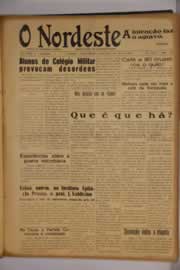 Página do jornal O Nordeste de abril de 1954