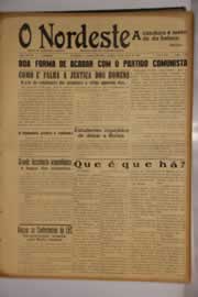 Página do jornal O Nordeste de abril de 1954