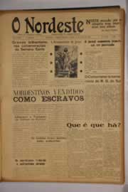 Página do jornal O Nordeste de abril de 1954