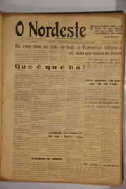 Página do jornal O Nordeste de abril de 1954