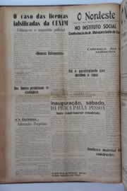 Página do jornal O Nordeste de junho de 1954