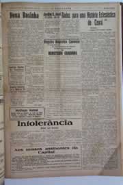 Página do jornal O Nordeste de janeiro de 1955