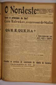 Página do jornal O Nordeste de fevereiro de 1955