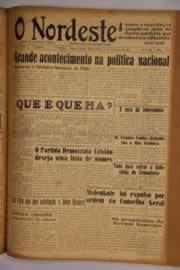 Página do jornal O Nordeste de fevereiro de 1955