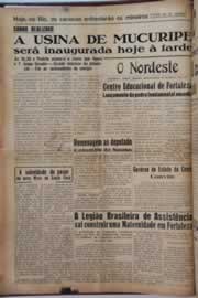 Página do jornal O Nordeste de março de 1955
