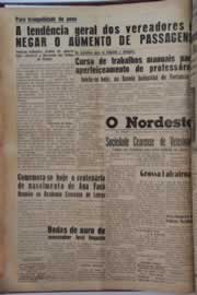 Página do jornal O Nordeste de abril de 1955