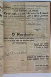 Página do jornal O Nordeste de abril de 1955