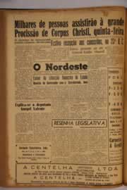 Página do jornal O Nordeste de junho de 1955