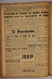 Página do jornal O Nordeste de junho de 1955