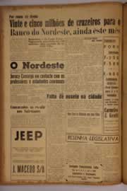 Página do jornal O Nordeste de junho de 1955