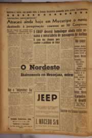 Página do jornal O Nordeste de julho de 1955