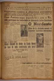 Página do jornal O Nordeste de julho de 1955