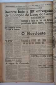 Página do jornal O Nordeste de outubro de 1955