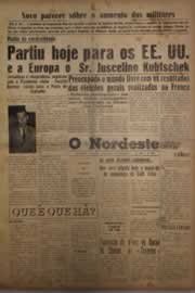 Página do jornal O Nordeste de janeiro de 1956