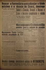 Página do jornal O Nordeste de janeiro de 1956