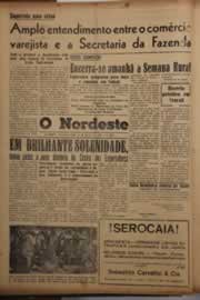 Página do jornal O Nordeste de janeiro de 1956
