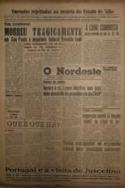 Página do jornal O Nordeste de janeiro de 1956