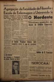 Página do jornal O Nordeste de janeiro de 1956