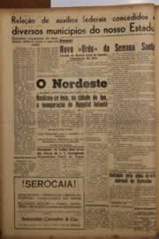 Página do jornal O Nordeste de janeiro de 1956