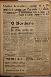 Página do jornal O Nordeste de janeiro de 1956