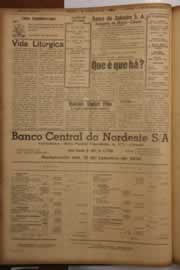 Página do jornal O Nordeste de fevereiro de 1956