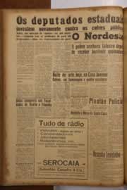 Página do jornal O Nordeste de março de 1956
