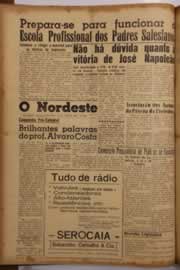 Página do jornal O Nordeste de março de 1956