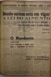 Página do jornal O Nordeste de março de 1956