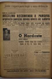 Página do jornal O Nordeste de abril de 1956