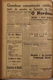 Página do jornal O Nordeste de maio de 1956