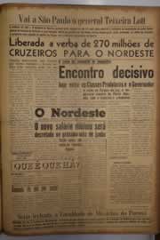 Página do jornal O Nordeste de maio de 1956