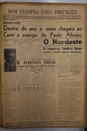 Página do jornal O Nordeste de maio de 1956