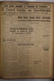Página do jornal O Nordeste de maio de 1956