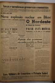 Página do jornal O Nordeste de maio de 1956