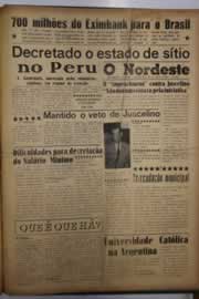 Página do jornal O Nordeste de junho de 1956
