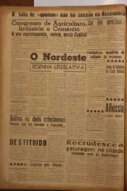 Página do jornal O Nordeste de julho de 1956