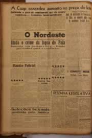 Página do jornal O Nordeste de setembro de 1956