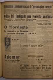 Página do jornal O Nordeste de setembro de 1956
