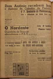 Página do jornal O Nordeste de novembro de 1956