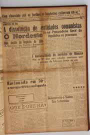 Página do jornal O Nordeste de janeiro de 1957