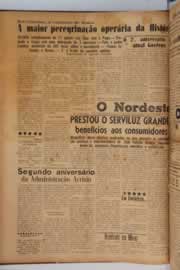 Página do jornal O Nordeste de março de 1957