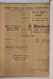 Página do jornal O Nordeste de março de 1957