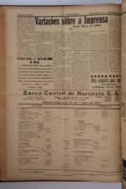 Página do jornal O Nordeste de junho de 1957